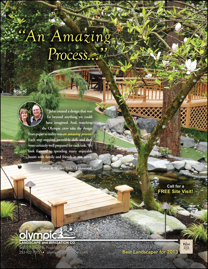 Synthetic turf testimonial from a Lakewood, WA customer as seen in South Sound Magazine.