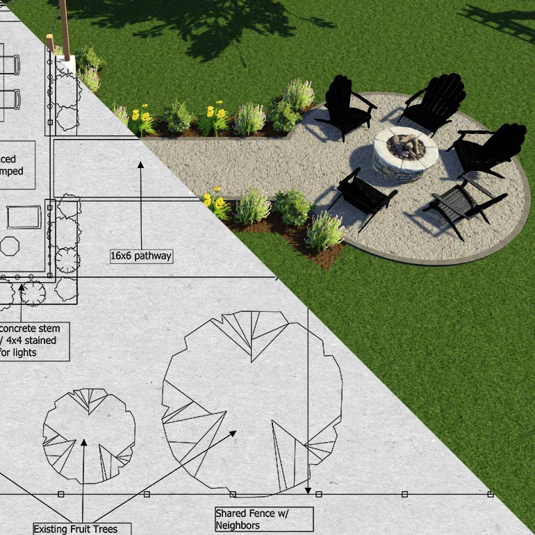 3D Landscape Plans and Architectural Design by Olympic Landscape LLC - Tacoma, WA, Puget Sound