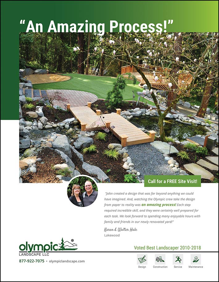 Lakewood landscape design testimonial from a customer - as featured in South Sound Magazine.