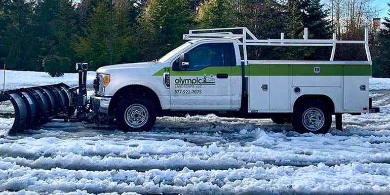 Commercial snow and ice melting service from Olympic Landscape in Puyallup, WA.